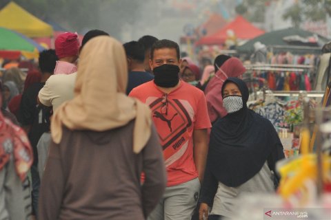 Kota Jambi diselimuti kabut asap