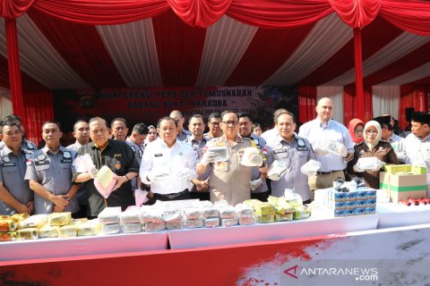 Polda Metro Jaya gelar pemusnahan barang bukti narkoba