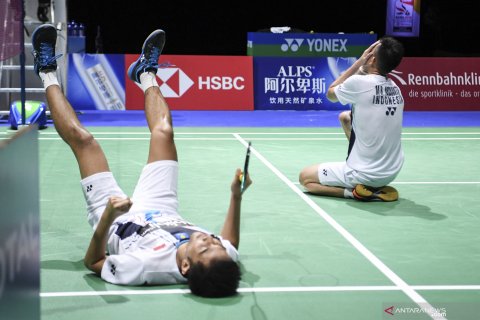 Ekspresi Fajar/Rian tembus ke semi final Kejuaraan Dunia Bulu Tangkis
