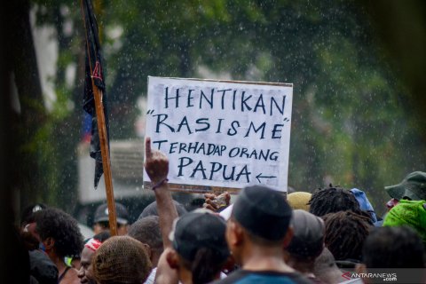 Aksi mahasiswa Papua di Bandung