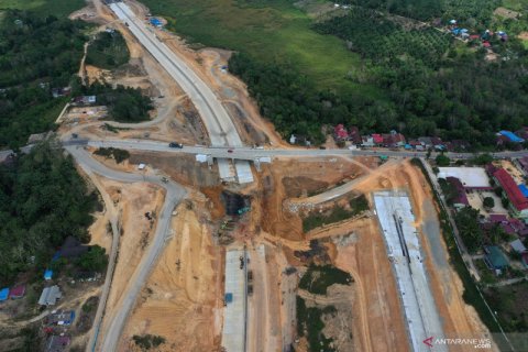 Akses masuk ke kawasan ibu kota negara yang baru