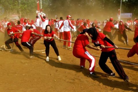 Kemeriahan lomba ASN eksekutif di Lapangan Banteng