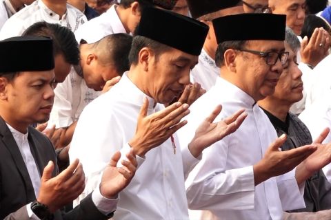 Presiden Shalat Idul Adha di Lapangan Astrid