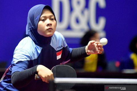 Tim tenis meja putri Indonesia kalahkan Bangladesh