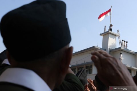 Teatrikal perobekan bendera Belanda di Hotel Yamato