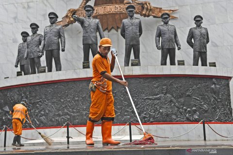 Persiapan peringatan Hari Kesaktian Pancasila