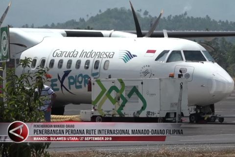 Penerbangan perdana rute internasional Manado - Davao Filipina