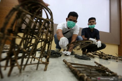 Jerat satwa sitaan BKSDA