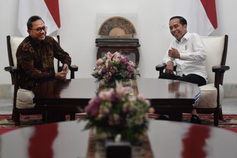 Presiden Joko Widodo terima kunjungan Ketua Umum PAN