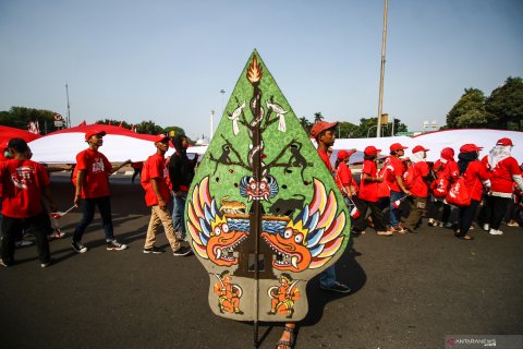 Pesta rakyat sambut presiden dan wakil presiden