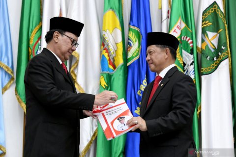 Serah terima jabatan Mendagri