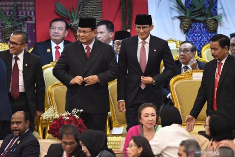 Prabowo dan Sandi hadir di pelantikan Presiden 2019-2024