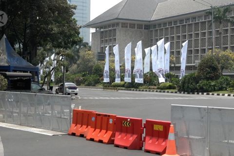 Situasi lalu lintas sekitar Monas jelang pelantikan presiden