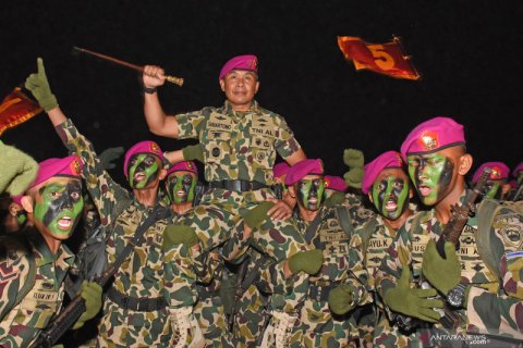 Upacara Pembaretan Prajurit Marinir