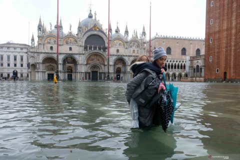 Bila banjir air rob menggenangi kota Venice
