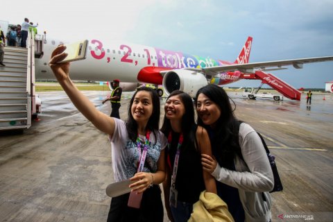 Penyambutan pesawat AirAsia Airbus  A321NEO