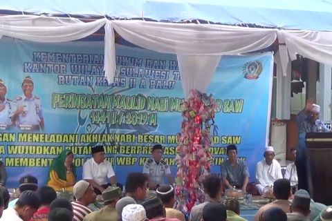 Ratusan napi rutan Palu peringati Maulid Nabi Muhammad