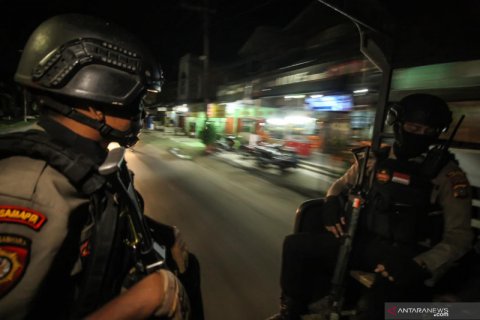Patroli keamanan di Lhokseumawe