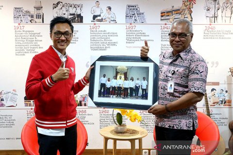 Staf Khusus Presiden Aminuddin Ma'ruf berkunjung ke LKBN ANTARA