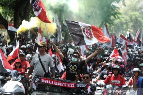 Juara Liga 1 2019, Bali United gelar parade di Gianyar