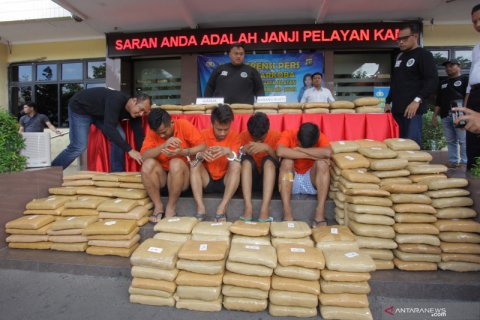 Polres Jaksel amankan 374 kilogram ganja