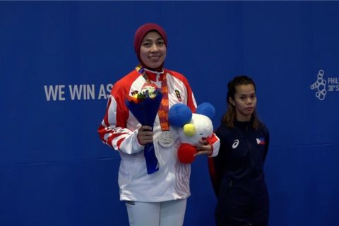 Anggar putri sempat seri, Diah Permatasari harus akui kalah atas Filipina