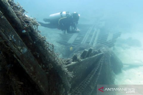 Kondisi kapal ikan asing  setelah ditenggelamkan