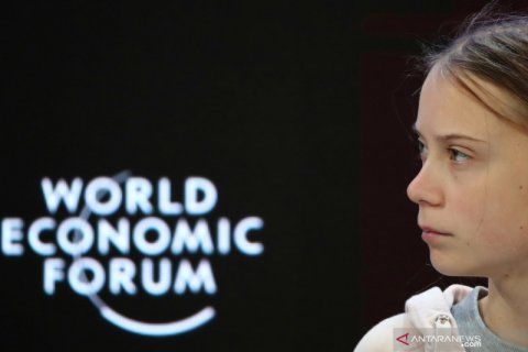 Aktivis perubahan iklim Greta Thunberg hadiri World Economic Forum