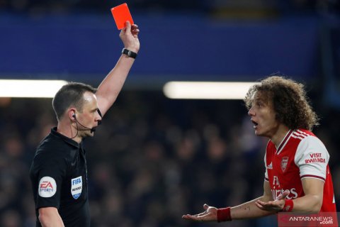 Liga Inggris: Sepuluh pemain Arsenal tahan Chelsea 2-2