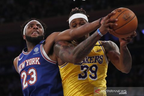 Anthony Davis dan LeBron James bawa Lakers kalahkan Knicks