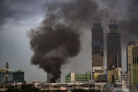 Kebakaran ruko tekstil di Tanah Abang