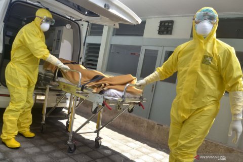 Simulasi penanganan pasien virus Corona di Bali