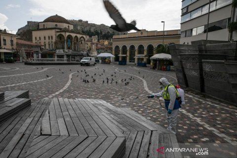 Penampakan Kota Athena setelah lockdown COVID-19