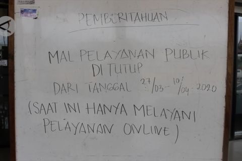 Mal Pelayanan Publik tutup, urus perizinan kembali ke dinas terkait