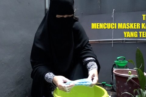 Tips mencuci masker kain yang tepat