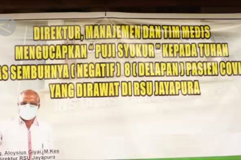 8 pasein COVID-19 di Papua sembuh dan pulang
