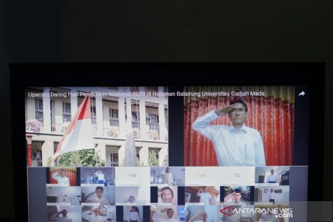 Upacara Hardiknas UGM secara daring