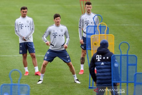 Bayern Munchen gelar latihan untuk persiapan dimulainya Bundesliga