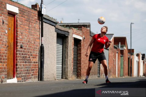 Pemain Sunderland A.F.C Ladies berlatih saat wabah COVID-19