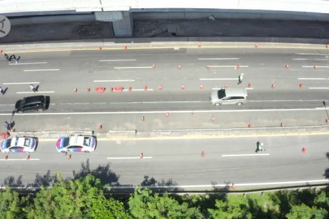 Pantauan arus kendaraan saat Lebaran di tol Jakarta-Cikampek