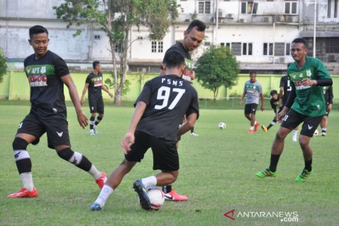 Latihan perdana PSMS Medan saat pandemi COVID-19