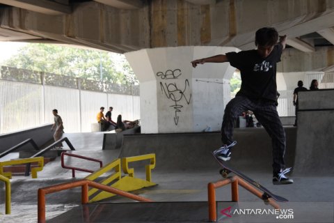 Skatepark Pasar Rebo ramai kembali saat PSBB transisi