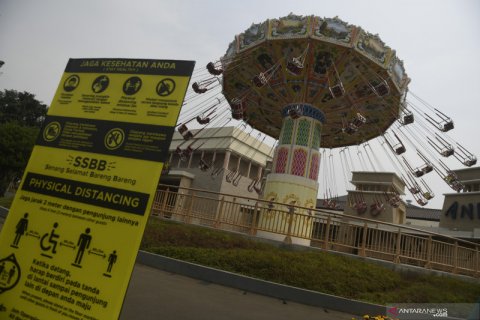 Persiapan kawasan wisata Ancol jelang pembukaan kembali