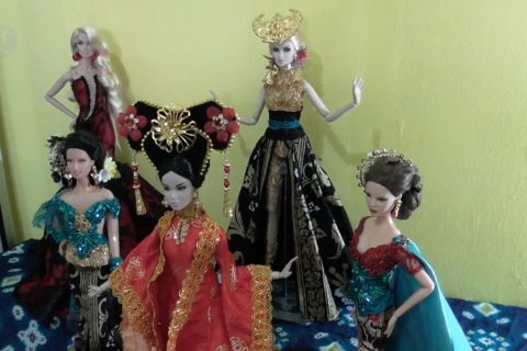 Ragam busana Barbie yang menggemaskan dari kain perca