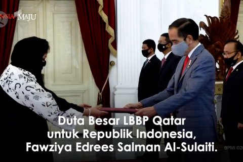 Presiden Jokowi terima surat kepercayaan 7 duta besar negara sahabat