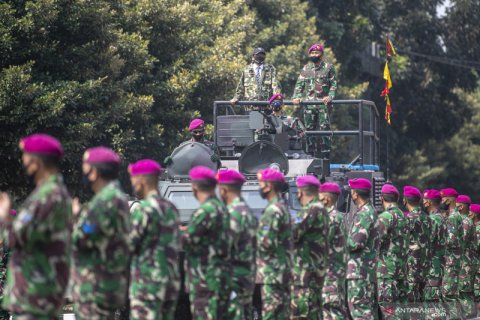 Menkopolhukam menyambangi Mako Marinir Cilandak