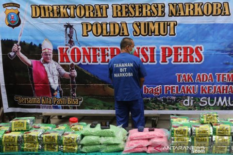 Polda Sumut gagalkan penyelundupan 100 kg sabu