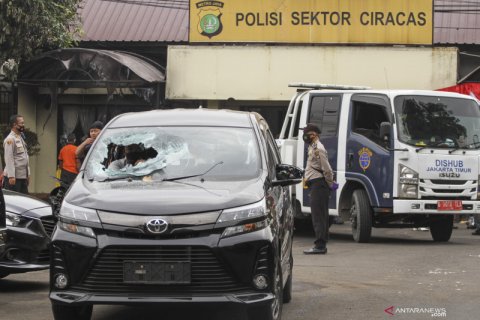 Pasca penyerangan di Polsek Ciracas