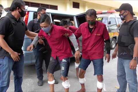 Polda Sumut tangkap komplotan perampok nasabah bank lintas provinsi