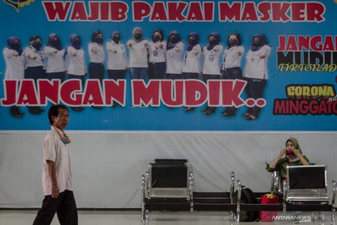 Dampak PSBB Jakarta di Terminal Tirtonadi Solo